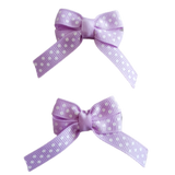 Baby and Toddler non slip hair clips - purple spots Pair