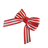 Baby and Toddler non slip hair clips - red and white stripes Hair Bows hair clip set