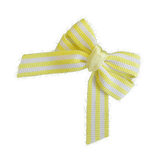 Baby and Toddler non slip hair clips - yellow and white stripes  Hair Bows hair clip set