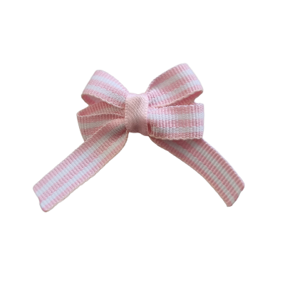Baby and Toddler non slip hair clips - light pink stripes Pinkberry Kisses