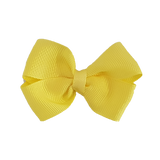 Cherish Plain Colour Hair Bow School Uniform School Hair Accessories Hair Bow 6.5cm Lemon Yellow - Pinkberry Kisses
