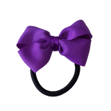Cherish Plain Colour Hair Bow School Uniform School Hair Accessories Hair Bow 6.5cm Purple - Pinkberry Kisses