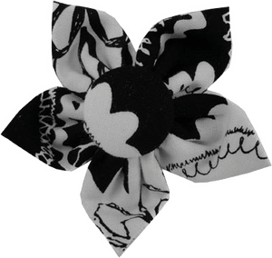 Kanzashi fabric flower hair clip for girls - Christine