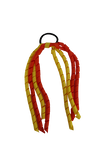 School Hair Accessories Curly Ponytail Streamer Hair Tie - Autumn Orange (28 colours options to pick from)