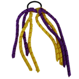 School Hair Accessories School Uniform Hair Tie Curly Ponytail Streamer - Burgundy Base & Top Ribbon Girls Hair Tie Pinkberry Kisses Purple Daffodil Yellow