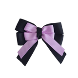 amore bow double layer colour school uniform hair clip school hair accessories hair bow baby girl pinkberry kisses black Light Orchid