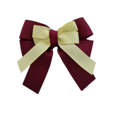 amore bow double layer colour school uniform hair clip school hair accessories hair bow baby girl pinkberry kisses Burgundy Baby Maize