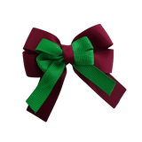 amore bow double layer colour school uniform hair clip school hair accessories hair bow baby girl pinkberry kisses Burgundy Emerald Green