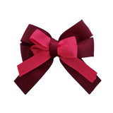 amore bow double layer colour school uniform hair clip school hair accessories hair bow baby girl pinkberry kisses Burgundy Hot Pink