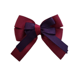 amore bow double layer colour school uniform hair clip school hair accessories hair bow baby girl pinkberry kisses Burgundy Plum
