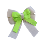 amore bow double layer colour school uniform hair clip school hair accessories hair bow baby girl pinkberry kisses Cream Key lime