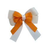 amore bow double layer colour school uniform hair clip school hair accessories hair bow baby girl pinkberry kisses cream Orange