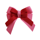 amore bow double layer colour school uniform hair clip school hair accessories Non Slip Hair Clip hair bow baby girl pinkberry kisses Hot Pink  REd