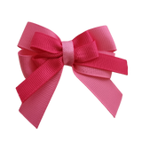 amore bow double layer colour school uniform hair clip school hair accessories Non Slip Hair Clip hair bow baby girl pinkberry kisses Hot Pink  Shocking Pink