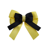 amore bow double layer colour school uniform hair clip school hair accessories hair bow baby girl pinkberry kisses Lemon Yellow Black