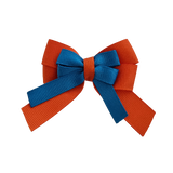 amore bow double layer colour school uniform hair clip school hair accessories hair bow baby girl pinkberry kisses  Orange Methyl Blue