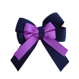 amore bow double layer colour school uniform hair clip school hair accessories hair bow baby girl pinkberry kisses Navy Blue Grape