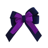 amore bow double layer colour school uniform hair clip school hair accessories hair bow baby girl pinkberry kisses Navy Blue Purple