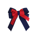 amore bow double layer colour school uniform hair clip school hair accessories hair bow baby girl pinkberry kisses Navy Blue Red