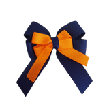 amore bow double layer colour school uniform hair clip school hair accessories hair bow baby girl pinkberry kisses Navy Blue Tangerine