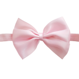 babies and toddler soft Bow headband - Bella Hair bow satin Light Pink Pinkberry Kisses Baby Headband Soft Headband