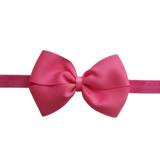 Baby and Toddler Soft Headband - Cherish Bow Large  Pinkberry Kisses Baby Headband Soft Headband Hot Pink
