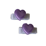 Baby Non Slip Hair Clip - Hearts Baby Toddler Hair Clip Snap Clip Hair Accessories Pinkberry Kisses Purple Pair 