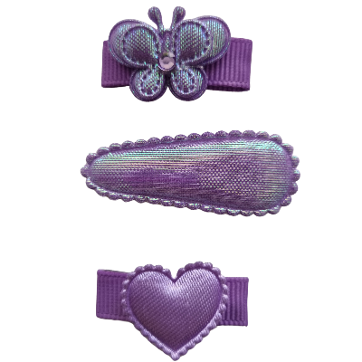 baby hair clips - non slip baby snap clip purple Pinkberry Kisses Baby Hair Accessories