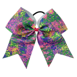 Cheer Large Hair Bow 17cm (8 Patterns) Non Slip Hair Bow Clip Hair Accessories Pinkberry Kisses  Paint Splatter