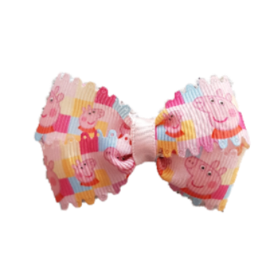Cherish Hair Bow - Peppa Pig Checked Non Slip Hair Accessories Pinkberry Kisses