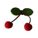 Embellished Non Slip Hair Clip - Cherries Felt Baby Toddler Hair Accessories Pinkberry Kisses Red