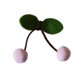 Embellished Non Slip Hair Clip - Cherries Felt Baby Toddler Hair Accessories Pinkberry Kisses Light Pink