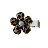 Embellished Non Slip Hair Clip - Leopard Print Flower Hair Clip Baby Toddler Hair Accessories Pinkberry Kisses