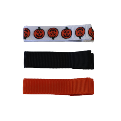 Everyday Non Slip Hair Clips - Halloween Pumpkins Set of Clip for girls Hair accessories for baby Toddler Non Slip Hair Clip- Pinkberry Kisses
