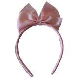 Large Bella Bow Woven Headband 12.5cm Bow (31 colours options) Dance School Party Birthday Headband Pinkberry Light Pink 