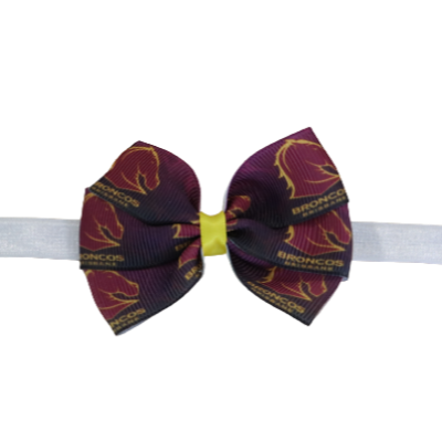 NRL Brisbane Broncos Bella Hair Bow Clip – Pinkberry Kisses