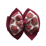 NRL State of Origin Maroons Hair Bow Clip Maroons Origin Sports Hair bow NRL Sports team hair bow