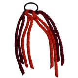 School Hair Accessories School Uniform Hair Tie Curly Ponytail Streamer - Burgundy Base & Top Ribbon Girls Hair Tie Pinkberry Kisses Burgundy Autumn Orange