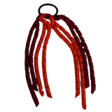 School Hair Accessories School Uniform Hair Tie Curly Ponytail Streamer - Burgundy Base & Top Ribbon Girls Hair Tie Pinkberry Kisses Autumn Orange Burgundy