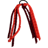 School Hair Accessories School Uniform Hair Tie Curly Ponytail Streamer - Burgundy Base & Top Ribbon Girls Hair Tie Pinkberry Kisses Burgundy Neon Orange