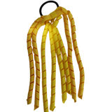 School Hair Accessories Curly Ponytail Streamer - Daffodil Yellow Base & Top Ribbon Hair Tie Pinkberry Kisses Daffodil Yellow Mazie Yellow