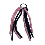 School Hair Accessories School Uniform Hair Tie Curly Ponytail Streamer Girls Hair Tie Pinkberry Kisses Light Pink Navy Blue