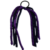 School Hair Accessories School Uniform Hair Tie Curly Ponytail Streamer - Burgundy Base & Top Ribbon Girls Hair Tie Pinkberry Kisses Purple Navy Blue