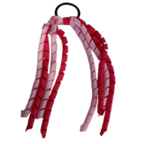 School Hair Accessories School Uniform Hair Tie Curly Ponytail Streamer Girls Hair Tie Pinkberry Kisses Light Pink Shocking Pink