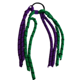 School Hair Accessories School Uniform Hair Tie Curly Ponytail Streamer - Burgundy Base & Top Ribbon Girls Hair Tie Pinkberry Kisses Emerald  Green