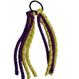 School Hair Accessories School Uniform Hair Tie Curly Ponytail Streamer - Burgundy Base & Top Ribbon Girls Hair Tie Pinkberry Kisses Purple Lemon Yellow