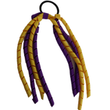 School Hair Accessories School Uniform Hair Tie Curly Ponytail Streamer - Burgundy Base & Top Ribbon Girls Hair Tie Pinkberry Kisses Purple Mazie Yellow