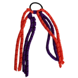 School Hair Accessories School Uniform Hair Tie Curly Ponytail Streamer - Burgundy Base & Top Ribbon Girls Hair Tie Pinkberry Kisses Purple Neon Orange