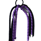 School Hair Accessories Curly Ponytail Streamer - Black Base & Top Ribbon Hair Tie Pinkberry Kisses Black Grape 