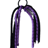 School Hair Accessories Curly Ponytail Streamer - Black Base & Top Ribbon Hair Tie Pinkberry Kisses Black Grape